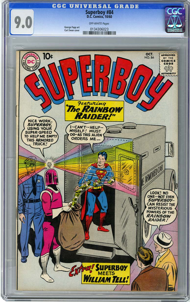 SUPERBOY #84 (1960)  CGC VF/NM 9.0 -  OFF-WHITE Pages