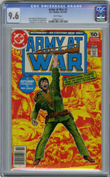 ARMY AT WAR #1 (1978) CGC NM+ 9.6 WHT Pgs KUBERT COVER