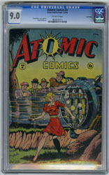 ATOMIC COMICS #4 (1946) CGC VF/NM 9.0 OW Pgs MATT BAKER