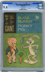 BUGS BUNNY & PORKY PIG #1 (1965) CGC NM 9.4 OW Pgs FILE