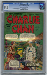 CHARLIE CHAN #1 (1948) CGC VF+ 8.5 COW Pgs KIRBY Cover