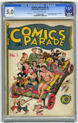 COMICS ON PARADE #1 (1938) CGC VG/FN 5.0 COW Pgs FOSTER
