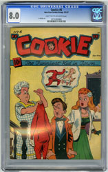 COOKIE #6 (1947) CGC VF 8.0 LTOW Pages AL HARTLEY ART