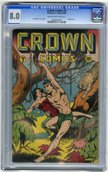 CROWN COMICS # 5 (1946) CGC VF 8.0 COW Pgs MATT BAKER