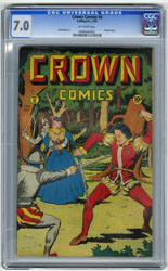 CROWN COMICS # 8 (1947) CGC FN/VF 7.0 OW Pgs MATT BAKER