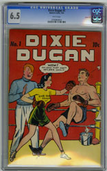 DIXIE DUGAN #1 (1942) CGC FN+ 6.5 WHT Pgs CARSON CITY
