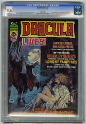 DRACULA LIVES! #5 (1974) CGC NM+ 9.6 WHT Pg BRAM STOKER