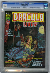 DRACULA LIVES! #7 (1974) CGC NM+ 9.6 WHT Pgs DOMINGUEZ