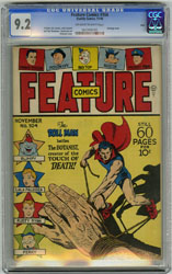 FEATURE COMICS #104 (1946) CGC NM 9.2 OWW BONDAGE OHIO