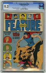 FEATURE COMICS #105 (1946) CGC NM 9.2 WHT DOLL MAN OHIO