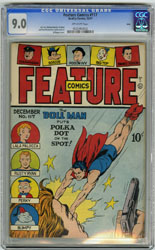 FEATURE COMICS #117 (1947) CGC VF/NM 9.0 OW Pgs OHIO