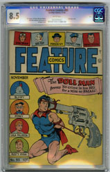 FEATURE COMICS # 93 (1945) CGC VF+ 8.5 WHT BONDAGE OHIO