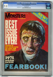 FAMOUS MONSTERS 1971 FEARBOOK CGC VF- 7.5 OW Pgs GOGOS
