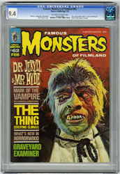 FAMOUS MONSTERS #62 (1970) CGC NM 9.4 OWW Pgs JEKYLL