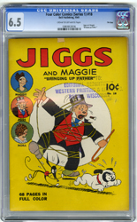 FOUR COLOR #18 JIGGS & MAGGIE (1941) CGC FN+ 6.5 COW Pg