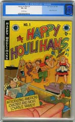 HAPPY HOULIHANS #1 (1947) CGC VF+ 8.5 OWW Pgs MOON GIRL