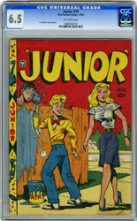 JUNIOR #10 (1947) CGC FN+ 6.5 OW Pgs AL FELDSTEIN COVER