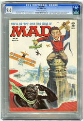 MAD #94 (1965) CGC NM+ 9.6 OWW Pgs KING KONG Cover