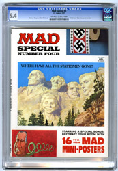 MAD SPECIAL #4 (1971) CGC NM 9.4 OWW Pgs POSTERS