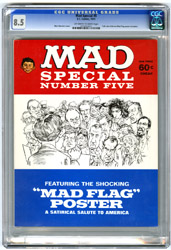 MAD SPECIAL #5 (1971) CGC VF+ 8.5 OWW Pgs NIXON/REAGAN