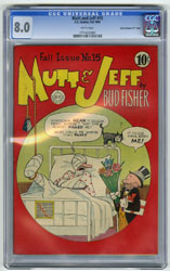 MUTT AND JEFF #15 (1944) CGC VF 8.0 WHT Pgs "D" COPY