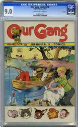 OUR GANG COMICS #18 1945) CGC VF/NM 9.0 COW Pgs FILE