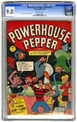 POWERHOUSE PEPPER #1 (1943) CGC VF/NM 9.0 OW  WOLVERTON