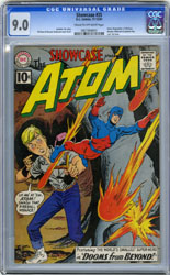 SHOWCASE #35 THE ATOM (1961) CGC VF/NM 9.0 COW GIL KANE