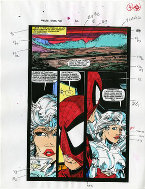 COLOR GUIDE FOR SPIDER-MAN #322 PAGE 4 McFARLANE