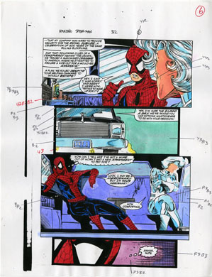 COLOR GUIDE FOR SPIDER-MAN #322 PAGE 6 McFARLANE