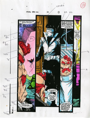 COLOR GUIDE FOR SPIDER-MAN #322 PAGE 13 Todd McFARLANE