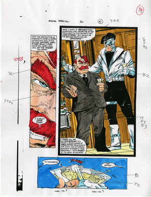 COLOR GUIDE FOR SPIDER-MAN #322 PAGE 14 Todd McFARLANE