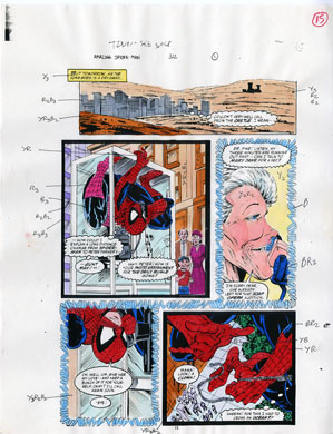 COLOR GUIDE FOR SPIDER-MAN #322 PAGE 15 Todd McFARLANE