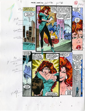 COLOR GUIDE FOR SPIDER-MAN #322 PAGE 16 Todd McFARLANE