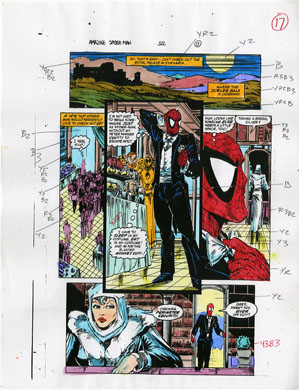 COLOR GUIDE FOR SPIDER-MAN #322 PAGE 17 Todd McFARLANE