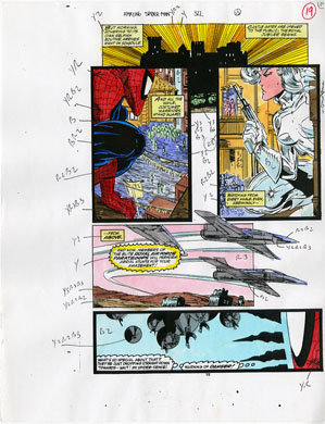 COLOR GUIDE FOR SPIDER-MAN #322 PAGE 19 Todd McFARLANE