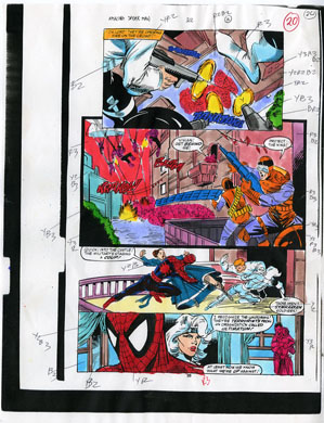 COLOR GUIDE FOR SPIDER-MAN #322 PAGE 20 Todd McFARLANE