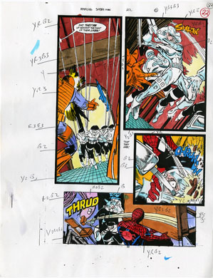 COLOR GUIDE FOR SPIDER-MAN #322 PAGE 22 Todd McFARLANE