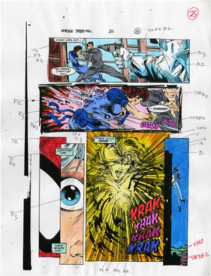 COLOR GUIDE FOR SPIDER-MAN #322 PAGE 25 Todd McFARLANE