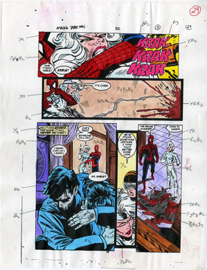 COLOR GUIDE FOR SPIDER-MAN #322 PAGE 29 Todd McFARLANE