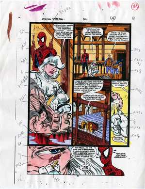 COLOR GUIDE FOR SPIDER-MAN #322 PAGE 30 Todd McFARLANE