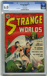 STRANGE WORLDS #1 (1950) CGC FN 6.0 OW Pgs SPIDER GOD