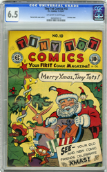 TINY TOT COMICS #10 (1947) CGC FN+ 6.0 OWW Pgs XMAS CVR