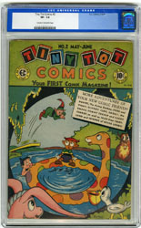 TINY TOT COMICS # 2 (1946) CGC VF- 7.5 COW Pgs