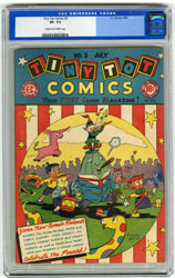 TINY TOT COMICS # 3 (1946) CGC VF- 7.5 COW Pgs