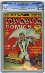 TOP-NOTCH COMICS #1 (1939) CGC FN+ 6.5 OW Pg 1st WIZARD