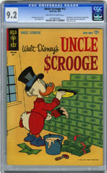 UNCLE SCROOGE #42 CGC NM- 9.2 OWW Pgs BARKS 1963