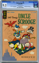 UNCLE SCROOGE #50 CGC NM- 9.2 OWW Pgs BARKS 1964