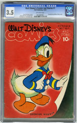 WALT DISNEY'S PICTURES & STORIES #1 CGC (1940) VG- 3.5