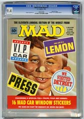 WORST FROM MAD #11 (1968) CGC NM 9.4 WHITE Pg GF COPY